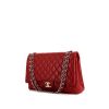 Chanel Timeless Maxi Jumbo handbag in red quilted leather - 00pp thumbnail