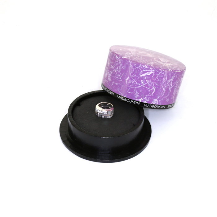 Sortija Mauboussin Belle de jour en oro blanco,  diamantes y nácar blanco - Detail D2