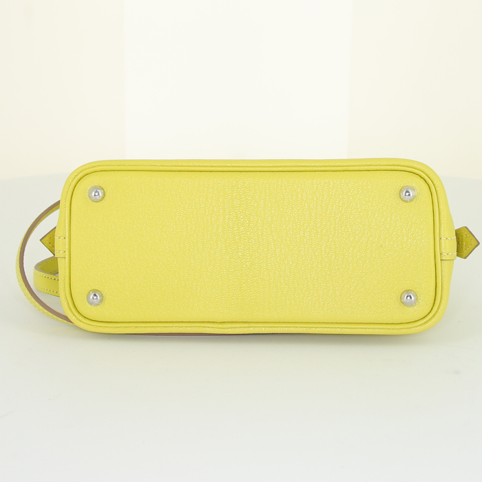 Borsa a tracolla Hermes Bolide mini in capra gialla - Detail D5