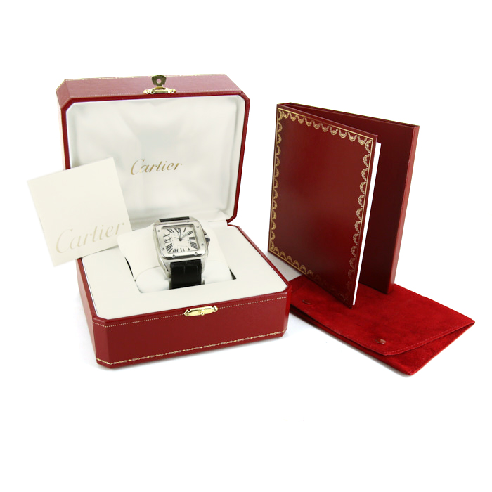 Reloj Cartier Santos-100 de acero Ref :  2659 Circa  2008 - Detail D2