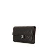 Billetera Chanel Classic Wallet en cuero liso negro - 00pp thumbnail