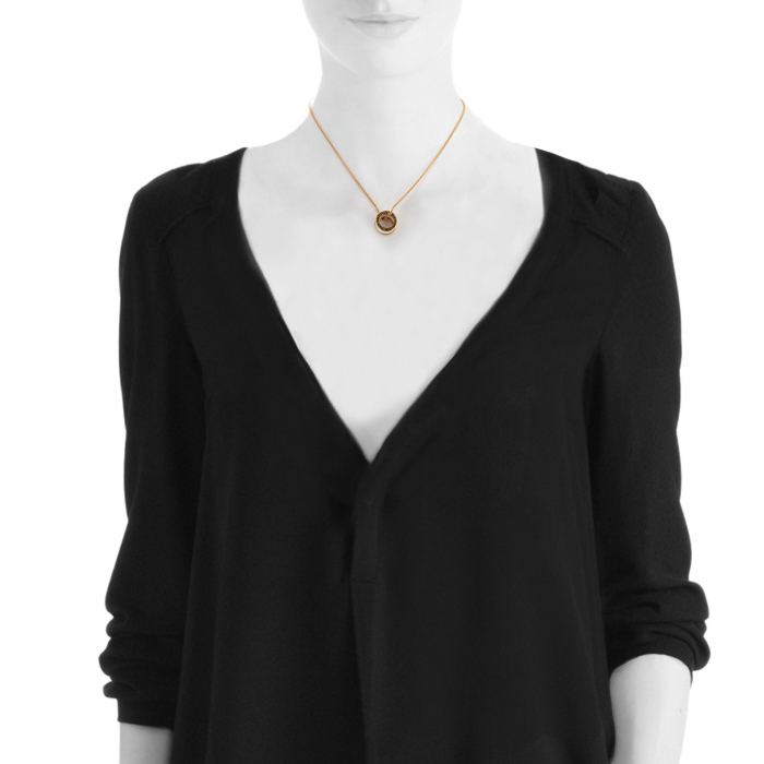 Bulgari B.Zero1 necklace in pink gold and ceramic - Detail D1