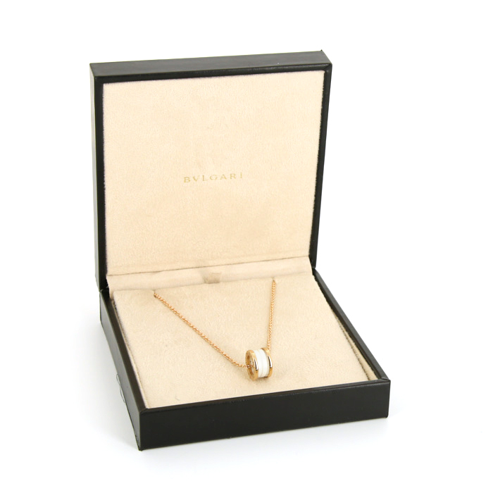 Bulgari B.Zero1 necklace in pink gold and ceramic - Detail D2