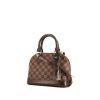 Bolso de mano Louis Vuitton Alma BB en lona a cuadros ébano y cuero marrón - 00pp thumbnail