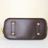 Louis Vuitton Alma BB handbag in ebene damier canvas and brown leather - Detail D5 thumbnail