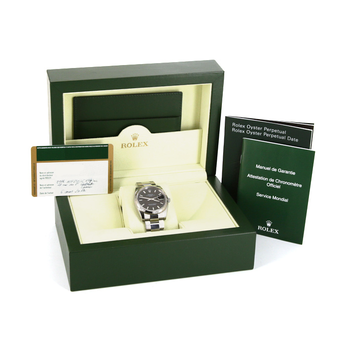 Rolex Oyster Perpetual Date watch in stainless steel and white gold 18k Ref:  115234 Circa  2012