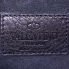 Valentino Garavani Rockstud Lock shoulder bag in black grained leather - Detail D4 thumbnail
