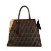 Fendi 2 Jours handbag in brown monogram canvas and beige foal - 360 thumbnail