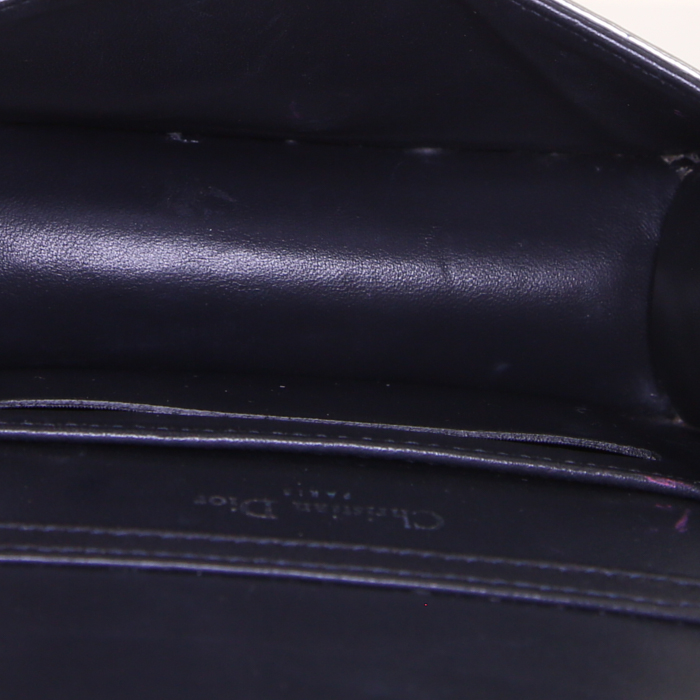 Sac bandoulière Dior Diorama mini en cuir argenté - Detail D3
