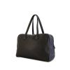 Hermes Victoria handbag in black and blue togo leather - 00pp thumbnail