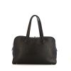 Hermes Victoria handbag in black and blue togo leather - 360 thumbnail