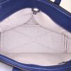 Hermes Victoria handbag in black and blue togo leather - Detail D2 thumbnail