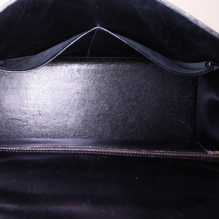 Sac à main Hermes Kelly 32 cm en cuir box noir - Detail D3