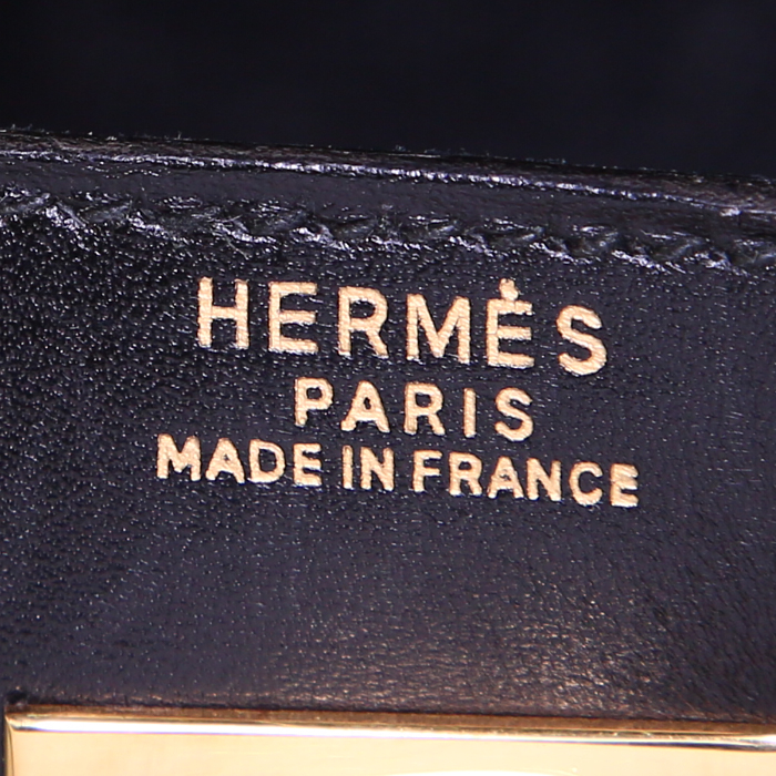 Hermes Kelly 32 cm handbag in black box leather - Detail D4