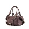 Chloé Paddington handbag in purple grained leather - 00pp thumbnail