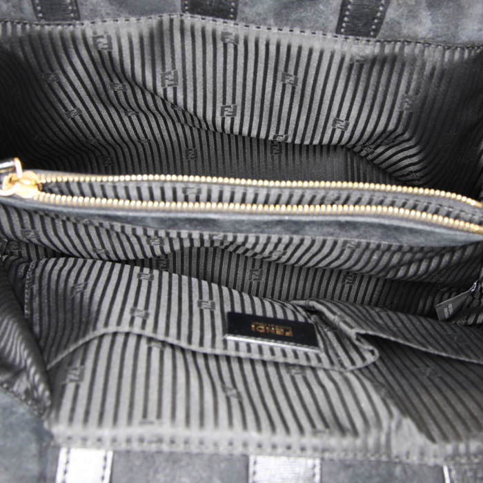 Sac à main Fendi 2 Jours en cuir noir - Detail D3