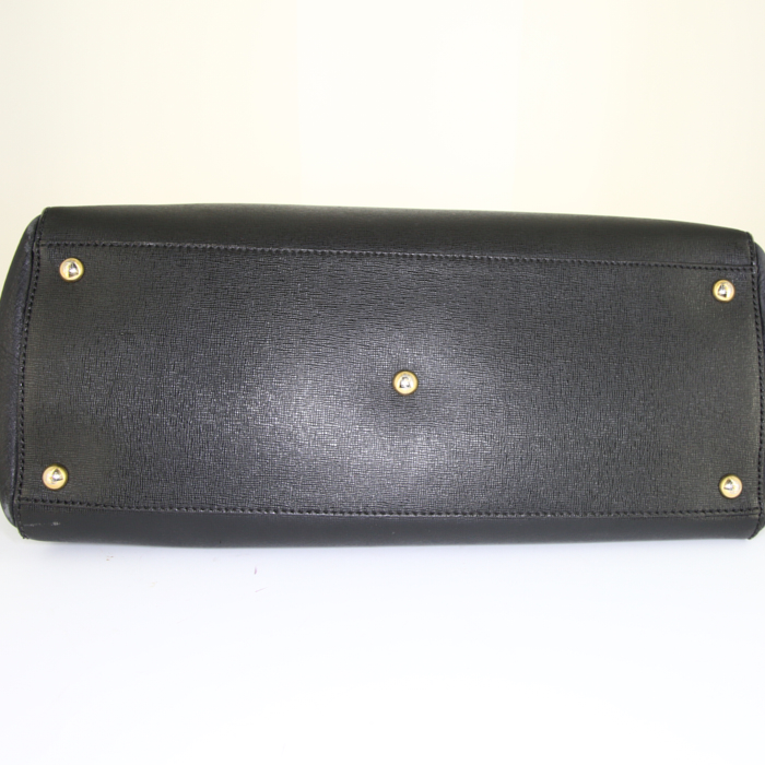 Sac à main Fendi 2 Jours en cuir noir - Detail D5