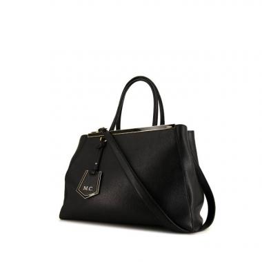 Bolso de mano Fendi 2 Jours en cuero negro