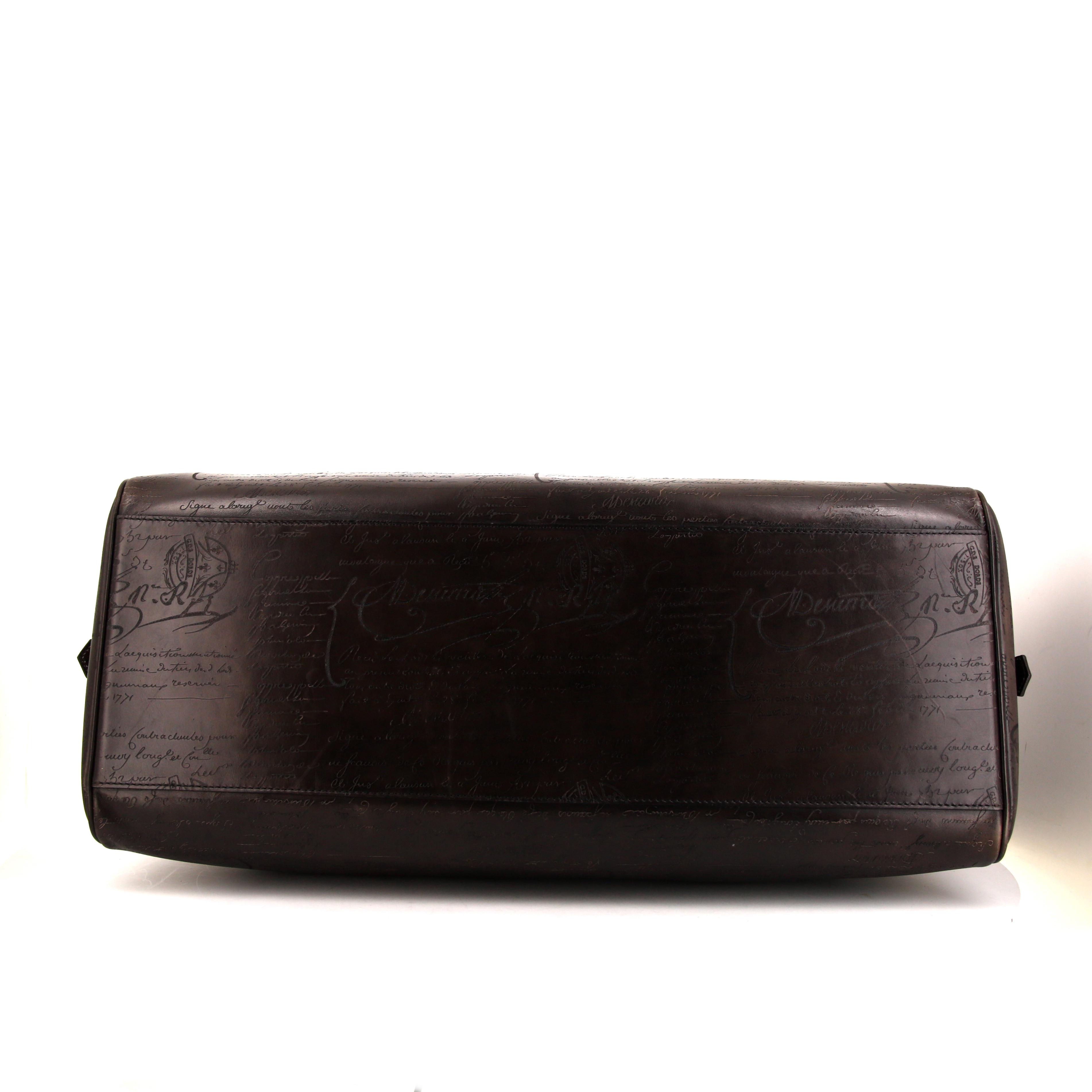 Bolsa de viaje Berluti en cuero marrón - Detail D5