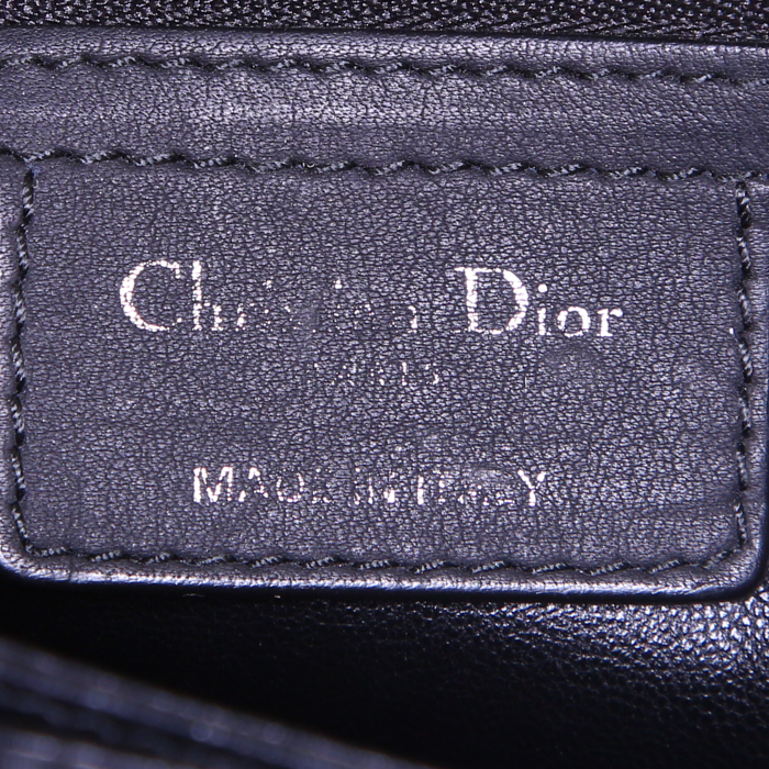 Sac à main Dior Miss Dior en cuir matelassé noir - Detail D3