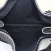 Sac cabas Gucci Mors en toile monogram noire et cuir noir - Detail D2 thumbnail