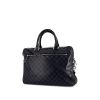 Porte-documents Louis Vuitton Business en toile damier enduite bleu-gris et cuir noir - 00pp thumbnail