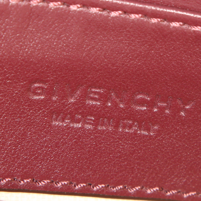 Givenchy Duetto shoulder bag in burgundy, pink and white tricolor leather - Detail D3