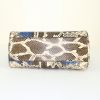 Fendi Mini Peekaboo mini shoulder bag in grey, blue and cream color tricolor python - Detail D5 thumbnail