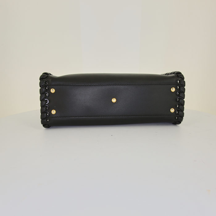 Borsa Fendi Peekaboo modello medio in pelle nera - Detail D5