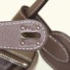 Borsa a spalla Hermès Lindy 34 cm in tela beige e pelle Swift etoupe - Detail D4 thumbnail