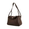 Hermès Lindy 34 cm shoulder bag in brown leather - 00pp thumbnail