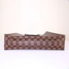 Louis Vuitton Louis Vuitton Sac Plat shopping bag in damier canvas and brown leather - Detail D4 thumbnail