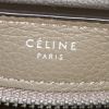 Celine Trapeze small model handbag in beige grained leather and beige suede - Detail D4 thumbnail