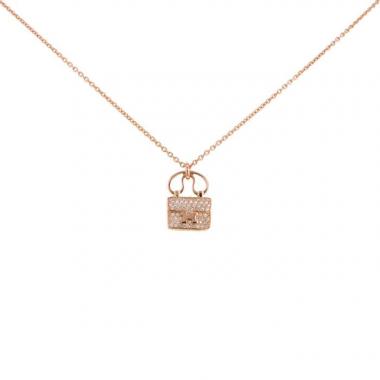 Collana Hermès Constance in oro rosa e diamanti