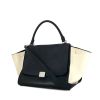 Celine Trapeze medium model bag worn on the shoulder or carried in the hand in navy blue, black and ecru tricolor leather - 00pp thumbnail