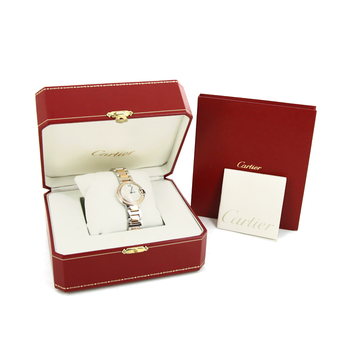 Cartier Ballon Bleu De Cartier watch in stainless steel and pink gold Ref: WE902077 Circa 2010 - Detail D2