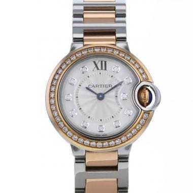 Cartier Ballon Bleu De Cartier watch in stainless steel and pink gold Ref:  WE902077 Circa  2010