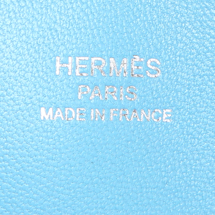 Hermes Bolide mini shoulder bag in Northern Blue Swift leather - Detail D3