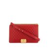 Chanel Boy large model shoulder bag in red quilted leather - 360 thumbnail
