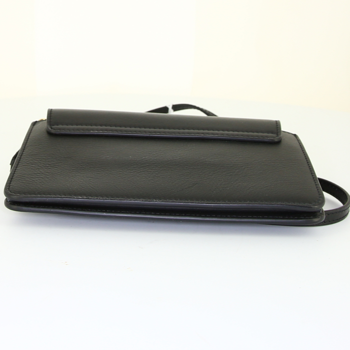 Sac bandoulière Chloé Drew Bijou en cuir noir - Detail D5