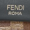 Astuccio Fendi Defender medio in tela monogram cerata marrone e pelle nera - Detail D2 thumbnail