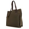 Hermès Etriviere - Belt shopping bag in khaki canvas and brown leather - 00pp thumbnail