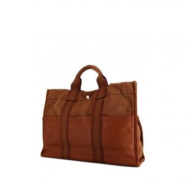 Shopping bag Hermes Toto Bag - Shop Bag in pelle marrone e tela marrone