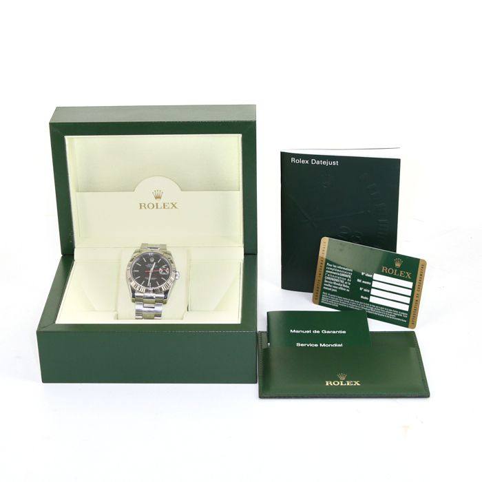 Montre Rolex Datejust Turn O Graph en acier et or blanc 18k Ref :  116264 Vers  2006