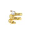 Spiral Vintage 1980's ring in 3 golds and diamond - 00pp thumbnail