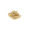 Interwoven Vintage 1980's ring in yellow gold and diamonds - 00pp thumbnail