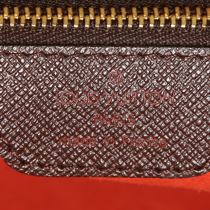 Louis Vuitton Brera Bag handbag in ebene damier canvas and brown leather - Detail D3