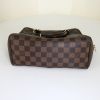 Bolso de mano Louis Vuitton Brera Bag en lona a cuadros ébano y cuero marrón - Detail D4 thumbnail