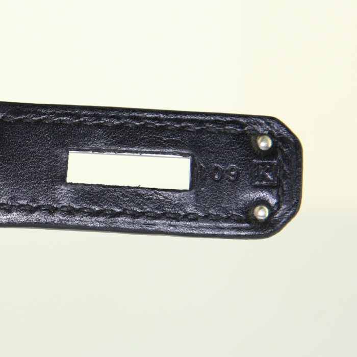 Borsa Hermes Birkin 30 cm in pelle Swift nera - Detail D4