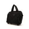 Valise cabine Chanel Coco Cocoon en toile matelassée noire et cuir noir - 00pp thumbnail